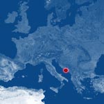 europe map with baska voda
